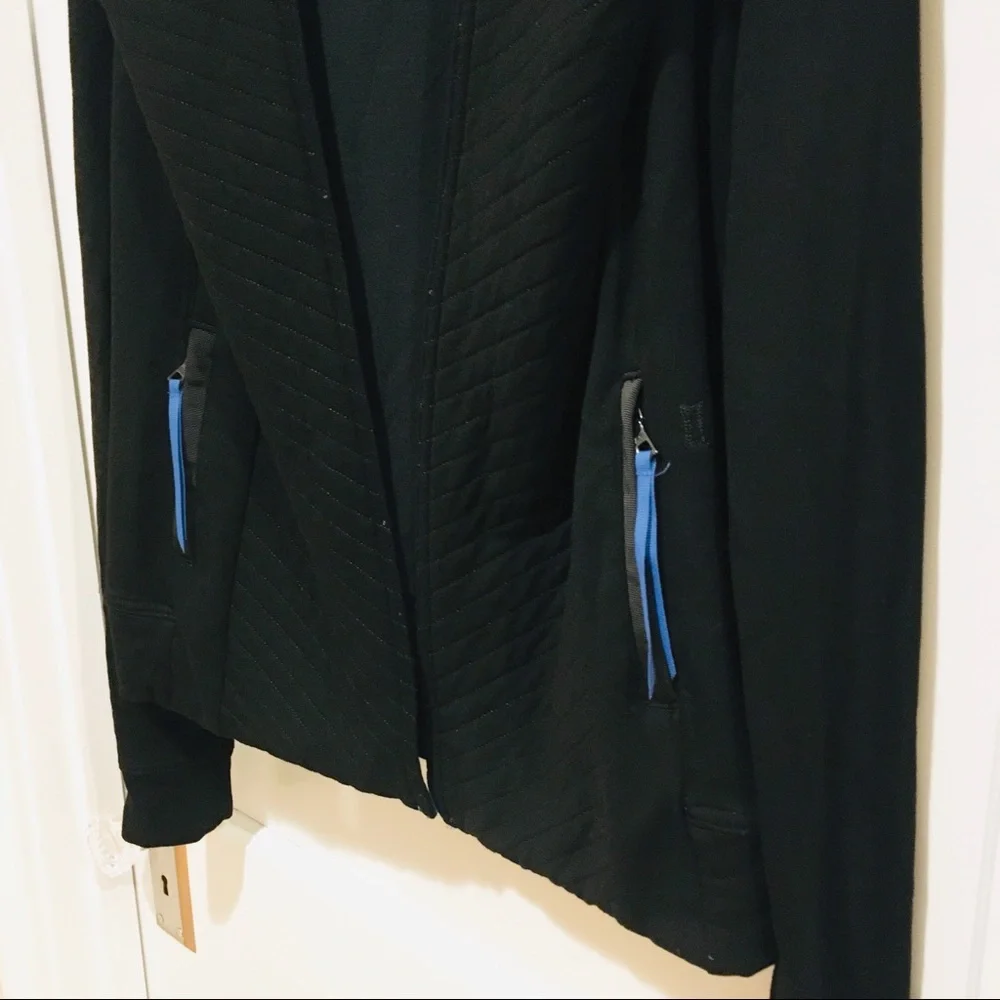 Kit & Ace Ella Wrap Jacket Black Quilted Down Fill